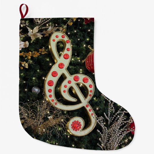 Musikalischer WeihnachtsStrumpf-Entwurf Großer Weihnachtsstrumpf (Vorderseite)