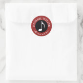Musikalischer Zusatzname Runder Aufkleber (Tasche)