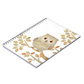 Musikalisches Baum-Eulen-Notizbuch Notizblock (Linke Seite)