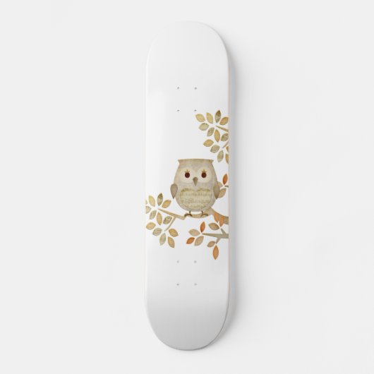 Musikalisches Baum-Eulen-Skateboard Skateboard (Vorderseite)