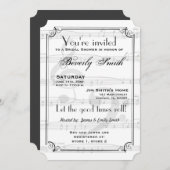 Musikalisches Brautparty Einladung (Vorne/Hinten)