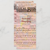 Musikalisches Budget-Weihnachten Einladung (Vorne/Hinten)