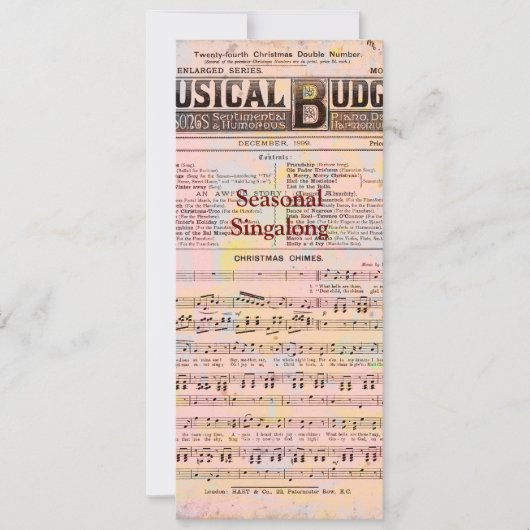 Musikalisches Budget-Weihnachten Einladung (Vorderseite)