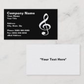 Musikalisches Clef-Symbol Visitenkarte (Vorne/Hinten)