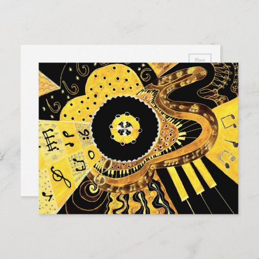 Musikalisches Gold. Postkarte (Vorne/Hinten)