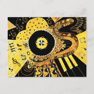Musikalisches Gold. Postkarte