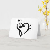 Musikalisches Herz Karte (Gelbe Blume)