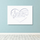 Musikalisches Herz Leinwanddruck (Insitu (Holzboden))