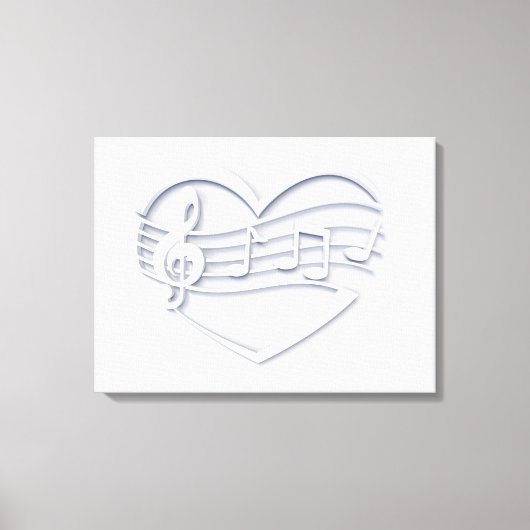 Musikalisches Herz Leinwanddruck (Vorderseite)