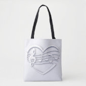"Musikalisches Herz" Tasche (Vorderseite)
