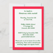 Musikalisches Konzert mit Violine Einladung (Rückseite)