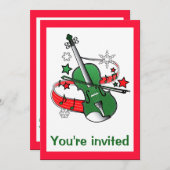 Musikalisches Konzert mit Violine Einladung (Vorne/Hinten)