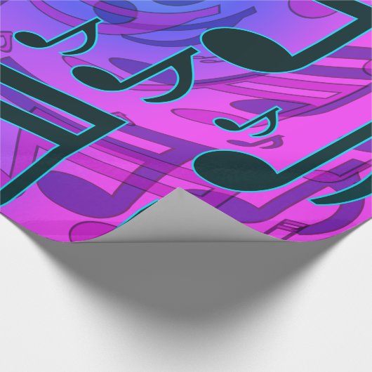 Musikalisches Muster-träumerischer Wirbler Geschenkpapier (Ecke)