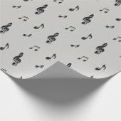 Musikalisches Note Muster Vielen Dank Musiklehrer Geschenkpapier (Ecke)