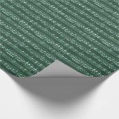 musikalisches Notenmuster grün Geschenkpapier (Ecke)
