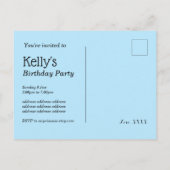 musikalisches Party Gitarre Drum Set musikalisch Einladungspostkarte (Rückseite)