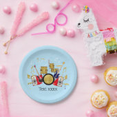 musikalisches Party Gitarre Drum Set musikalisch Pappteller (Party)