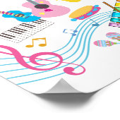 musikalisches Party Gitarre Drum Set musikalisch,  Poster (Ecke)