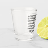 Musikalisches Score Design Shot Glass Schnapsglas (Links)