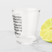 Musikalisches Score Design Shot Glass Schnapsglas (Rechts)
