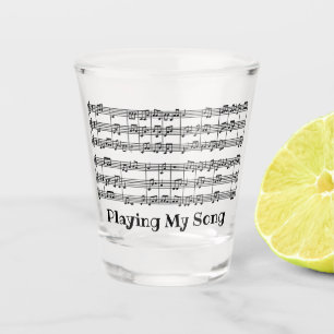 Musikalisches Score Design Shot Glass Schnapsglas