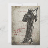 Musikalisches SterbeHalloween Feiertagskarte (Vorderseite)