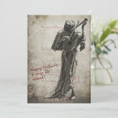 Musikalisches SterbeHalloween Feiertagskarte (Stehend Vorderseite)