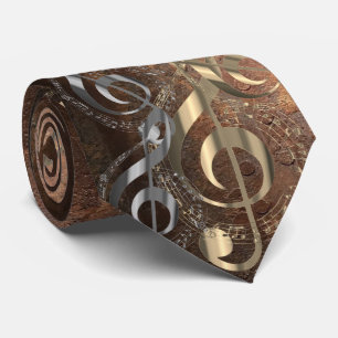 Musikalisches Symbol auf einem rostigen Metallmust Krawatte