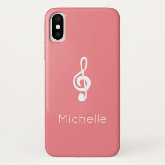 Musikalisches Symbol Treble Clef Pink Case-Mate iPhone Hülle
