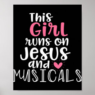 Musikalisches Theater Geschenke Teen Girl läuft au Poster