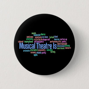 Musikalisches Theater ist Knopf Button