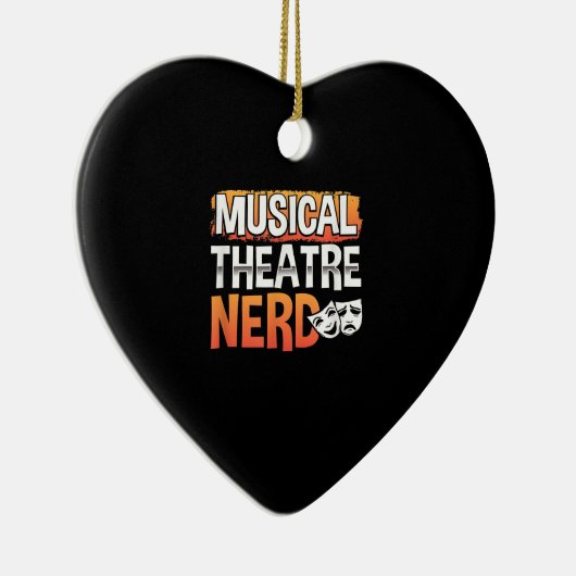 Musikalisches Theater Nerd Funny Theater Thespian Keramik Ornament (Rechts)