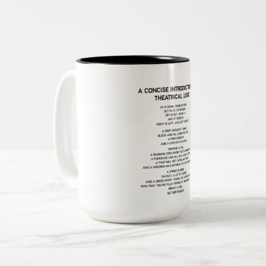 Musikalisches Theater Theater-Logik-lustiges Zweifarbige Tasse (Vorderseite Links)