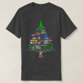 Musikalisches Theater Weihnachtsbaum Weihnachten T-Shirt (Design vorne)