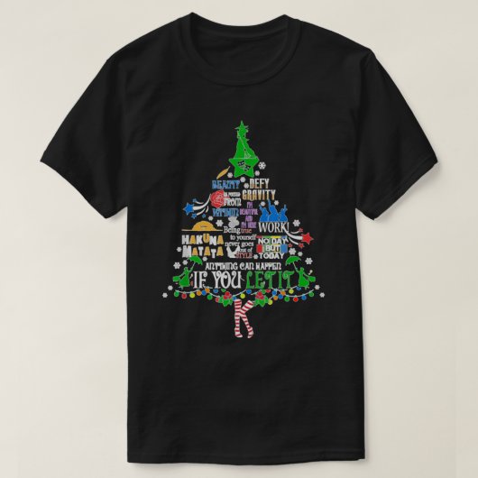 Musikalisches Theater Weihnachtsbaum Weihnachten T-Shirt (Design vorne)