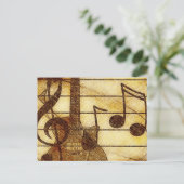 Musikalisches Thema mit Gitarre Postkarte (Stehend Vorderseite)