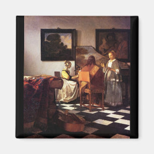 Musikalisches Trio durch Johannes Vermeer Magnet