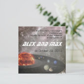 Musikalisches Universum - Taufe Einladung (Stehend Vorderseite)