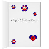 MUSIKALISCHES VATER TAG KATZE UND EIGENSCHAFT, rot (Innen (Rechts))