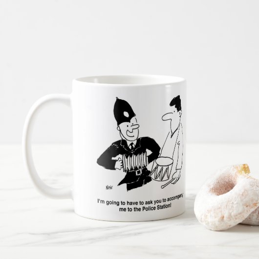 Musikalpolizist Kaffeetasse (Mit Donut)