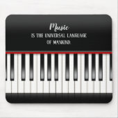 Musikangebot auf Klaviertasten Mousepad (Vorne)
