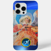 MUSIKANGEL, Blaue Saphir-Gemstone-Monogramm Case-Mate iPhone Hülle (Rückseite)
