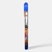 MUSIKANGEL, Blaue Saphir-Gemstone-Monogramm Case-Mate iPhone Hülle (Rückseite / Links)