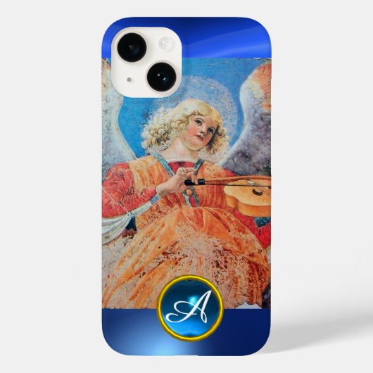 MUSIKANGEL, Blue Saphir Monogramm Case-Mate iPhone Hülle (Rückseite)