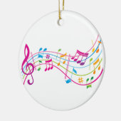 "MUSIKANISCHE ANGABEN IN FARBE" KERAMIK ORNAMENT (Links)