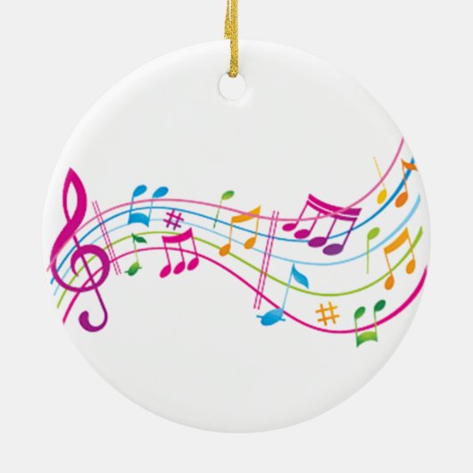 "MUSIKANISCHE ANGABEN IN FARBE" KERAMIK ORNAMENT (Hinten)