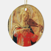 MUSIKANISCHE ANGEL IN ROT UND GOLD Ruby Gem Stein Keramikornament (Links)