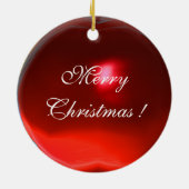 MUSIKANISCHE ANGEL IN ROT UND GOLD Ruby Gem Stein Keramikornament (Hinten)