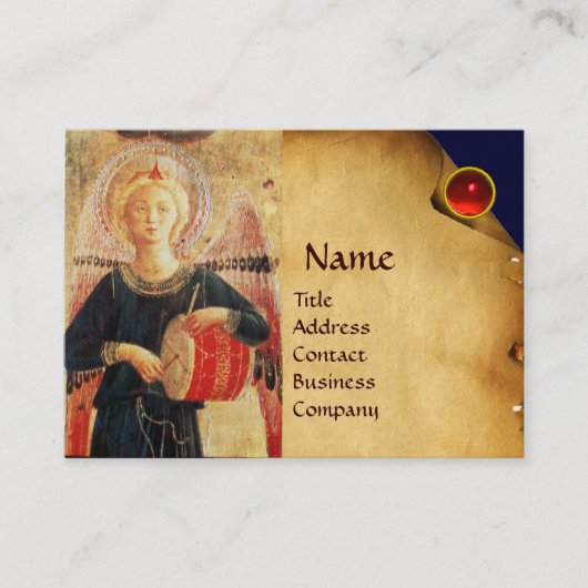 MUSIKANISCHE ANGEL-SPIELDRUM VISITENKARTE (Vorderseite)