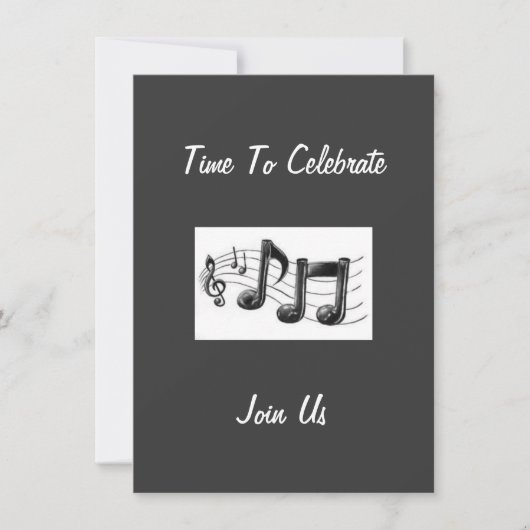 MUSIKANISCHE ANMERKUNGEN AN UNSERE GÄSTE AN "CELEB EINLADUNG (Vorderseite)